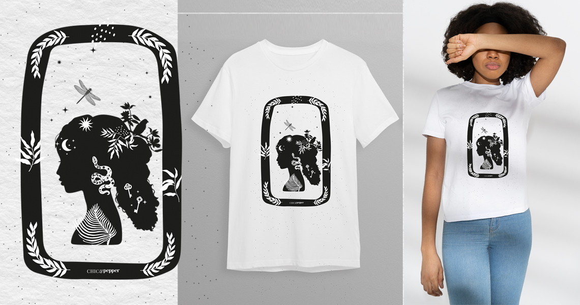 tee shirt gardienne de la Terre Chic and pepper Wild stamp