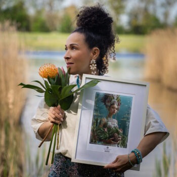 Affiche des Eaux Sacrées Héritières du Soleil Maya décoration spirituelle femme