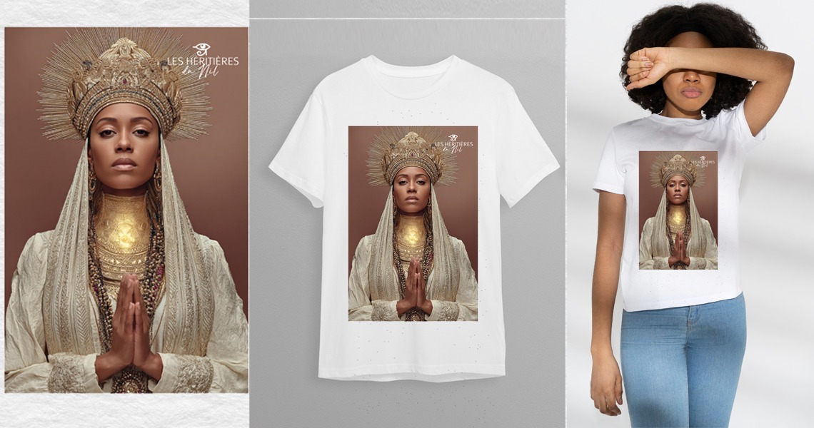 t-shirt deesse lumiere chic and pepper